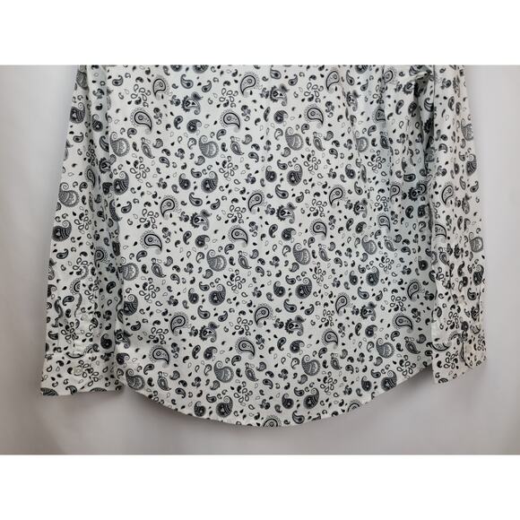 Guess Los Angeles NWT Men's Long Sleeve Paisley Slim Fit Button Up Shirt Sz XL - Picture 8 of 12